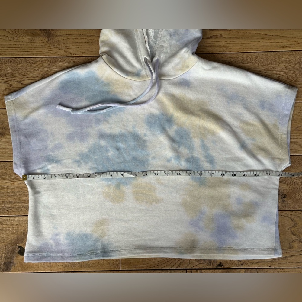 NEW Elodie Tie-Dye Short Sleeve Cropped Hoodie size Large - Picture 7 of 10